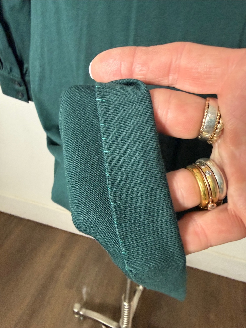 Boden Emerald Pin Tuck Shirt Dress (SHORTENED) Size US10 - Picture 11 of 14